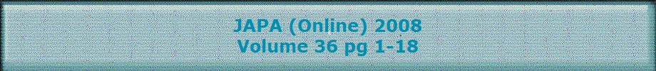 JAPA (Online) 2008
Volume 36 pg 1-18