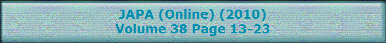 JAPA (Online) (2010)
Volume 38 Page 13-23