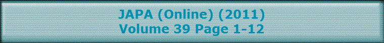 JAPA (Online) (2011)
Volume 39 Page 1-12