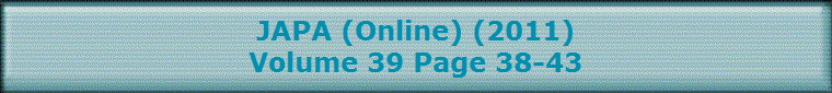 JAPA (Online) (2011)
Volume 39 Page 38-43